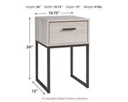 Socalle Queen Platform Bed with 2 Nightstands in Light Natural - PKG016403