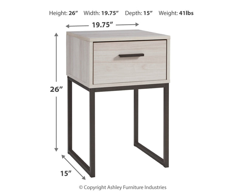 Socalle Queen Platform Bed with 2 Nightstands in Light Natural - PKG016403