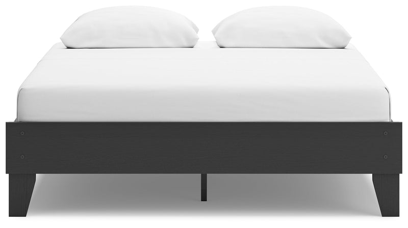 Socalle Queen Platform Bed with Dresser and 2 Nightstands in Black - PKG019046