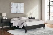 Socalle Queen Platform Bed with Dresser in Black - PKG018852