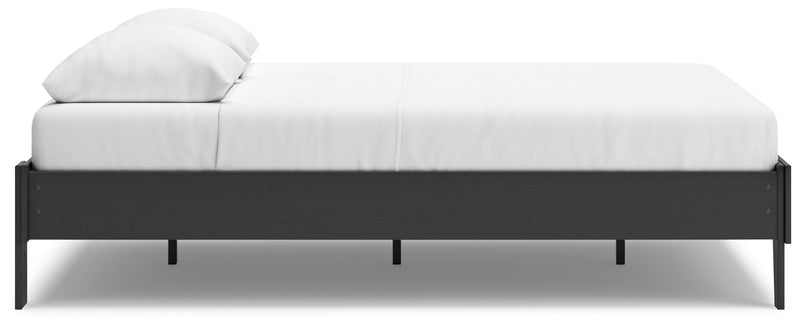 Socalle Queen Platform Bed with Dresser in Black - PKG018852
