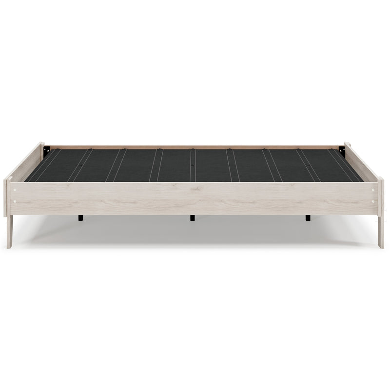 Socalle Queen Platform Bed with Mattress in Light Natural - PKG018225
