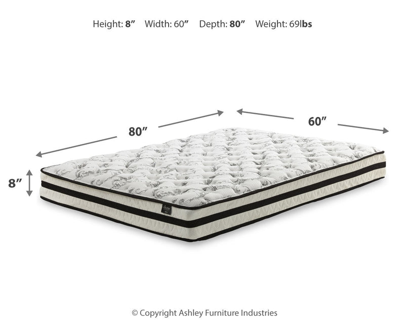 Socalle Queen Platform Bed with Mattress in Light Natural - PKG018225