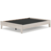 Socalle Queen Platform Bed with Mattress in Light Natural - PKG018225