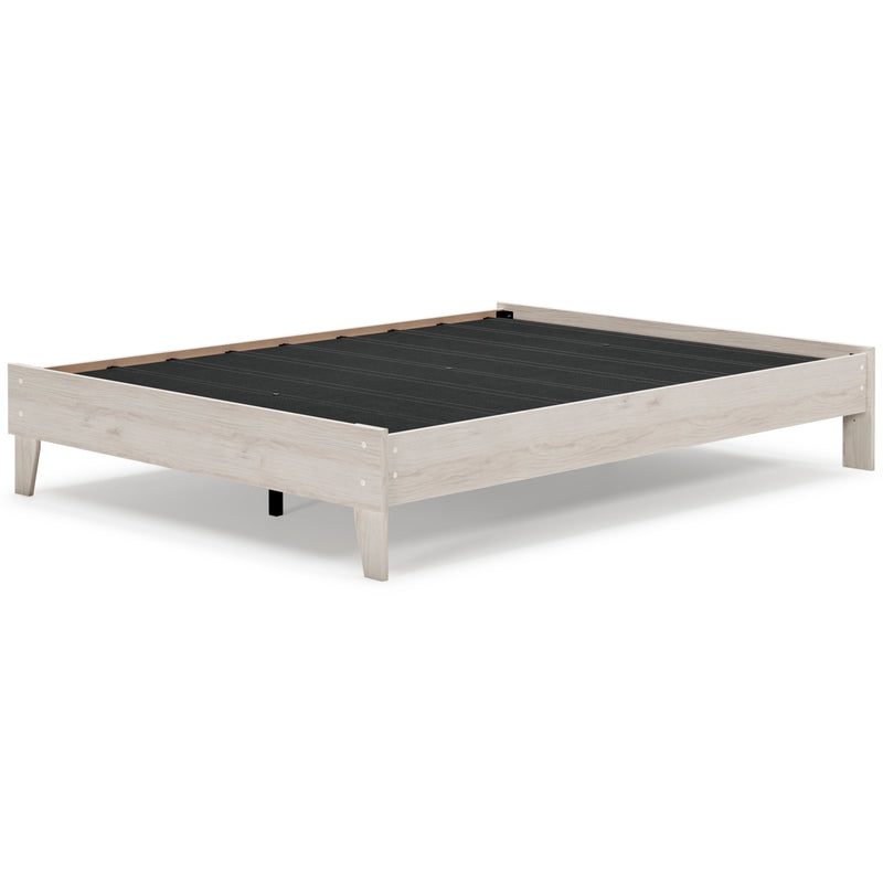 Socalle Queen Platform Bed with Mattress in Light Natural - PKG018227