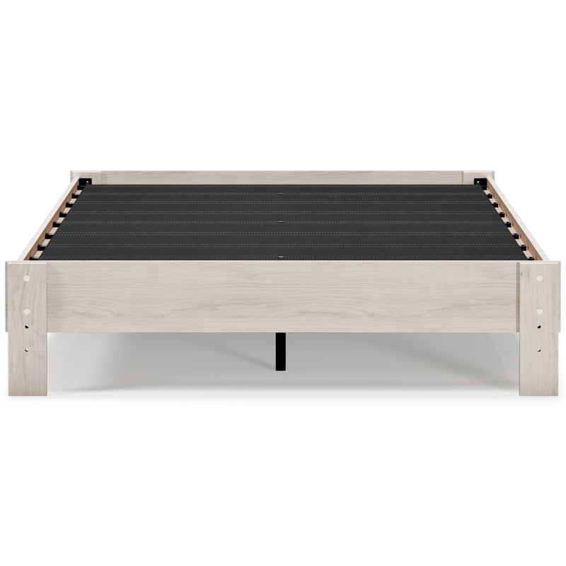 Socalle Queen Platform Bed with Mattress in Light Natural - PKG018227
