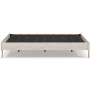 Socalle Queen Platform Bed with Mattress in Light Natural - PKG018229