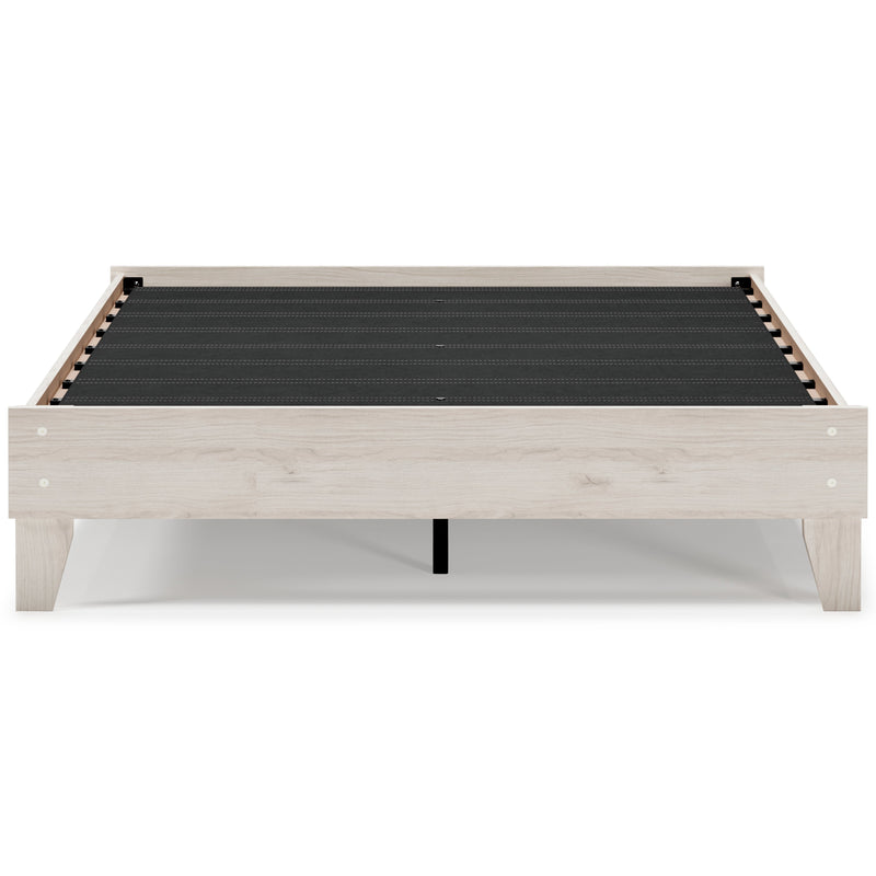 Socalle Queen Platform Bed with Mattress in Light Natural - PKG018229