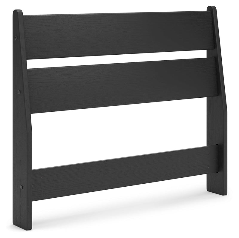 Socalle Twin Panel Headboard with Dresser in Black - PKG018856