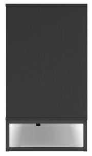 Socalle Twin Panel Headboard with Dresser in Black - PKG018856