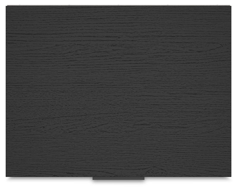 Socalle Twin Panel Platform Bed with Nightstand in Black - PKG018969