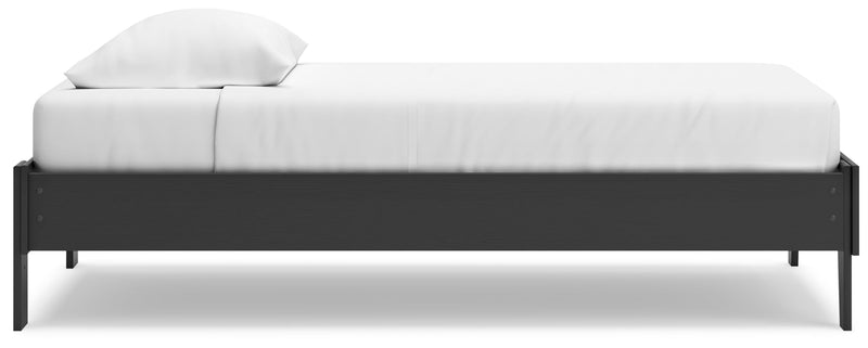 Socalle Twin Platform Bed with Dresser and Nightstand in Black - PKG018845
