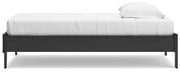 Socalle Twin Platform Bed with Dresser, Chest and Nightstand in Black - PKG018847