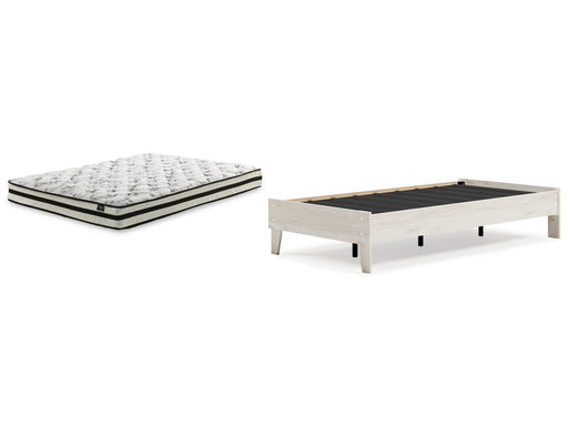 Socalle Twin Platform Bed with Mattress in Light Natural - PKG018213