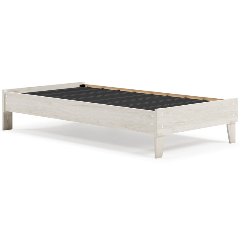 Socalle Twin Platform Bed with Mattress in Light Natural - PKG018215