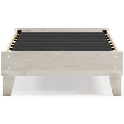 Socalle Twin Platform Bed with Mattress in Light Natural - PKG018215