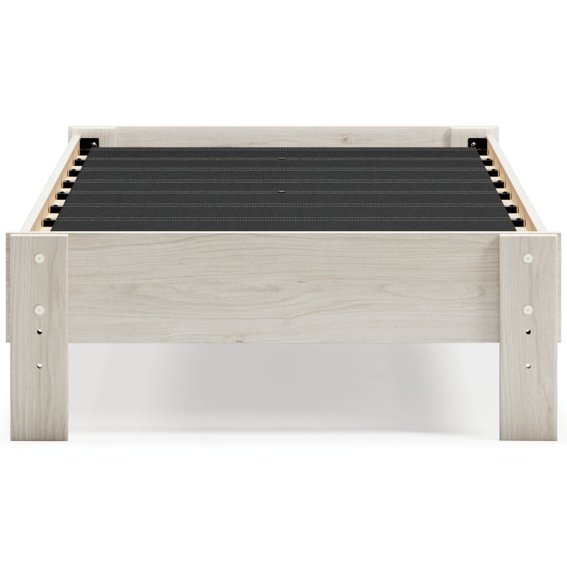 Socalle Twin Platform Bed with Mattress in Light Natural - PKG018216