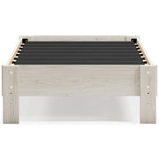 Socalle Twin Platform Bed with Mattress in Light Natural - PKG018217
