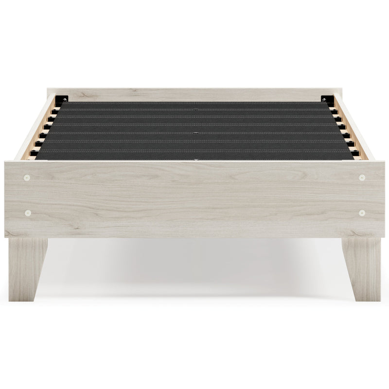 Socalle Twin Platform Bed with Mattress in Light Natural - PKG018218