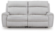 Social Pointe Pearl/Ash 2-Piece Reclining Loveseat - PC98802S21