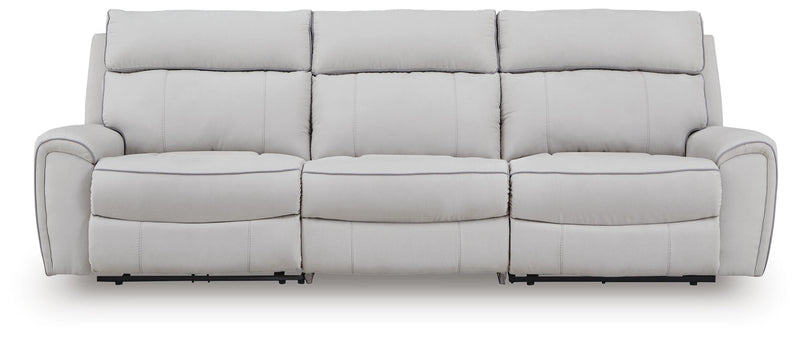 Social Pointe Pearl/Ash 3-Piece Power Reclining Sectional - PC98802S1