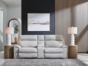 Social Pointe Pearl/Ash 3-Piece Power Reclining Sectional - PC98802S3
