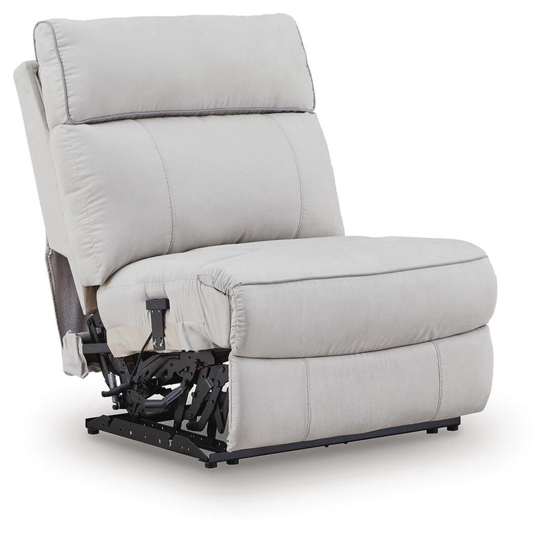 Social Pointe Pearl/Ash 5-Piece Reclining Sectional with Storage Consoles - PC98802S39