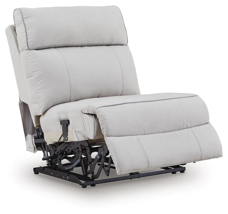 Social Pointe Pearl/Ash 5-Piece Reclining Sectional with Storage Consoles - PC98802S39