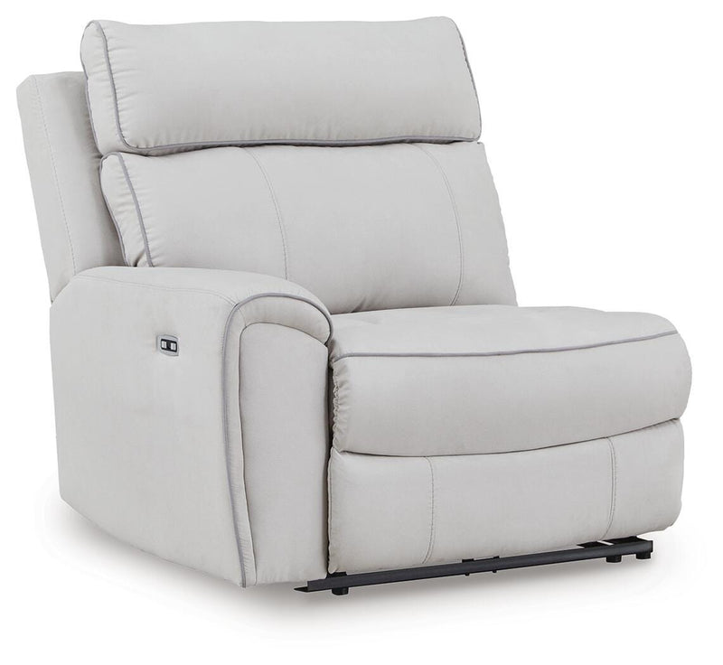 Social Pointe Pearl/Ash 5-Piece Reclining Sectional with Storage Consoles - PC98802S39
