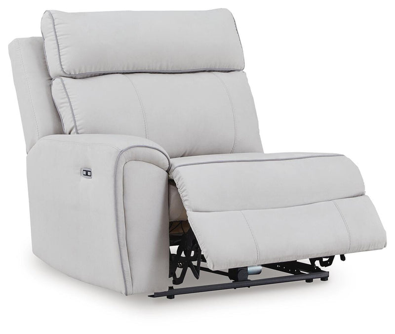 Social Pointe Pearl/Ash 5-Piece Reclining Sectional with Storage Consoles - PC98802S39