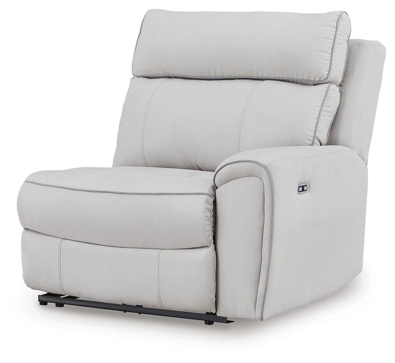 Social Pointe Pearl/Ash 5-Piece Reclining Sectional with Storage Consoles - PC98802S39