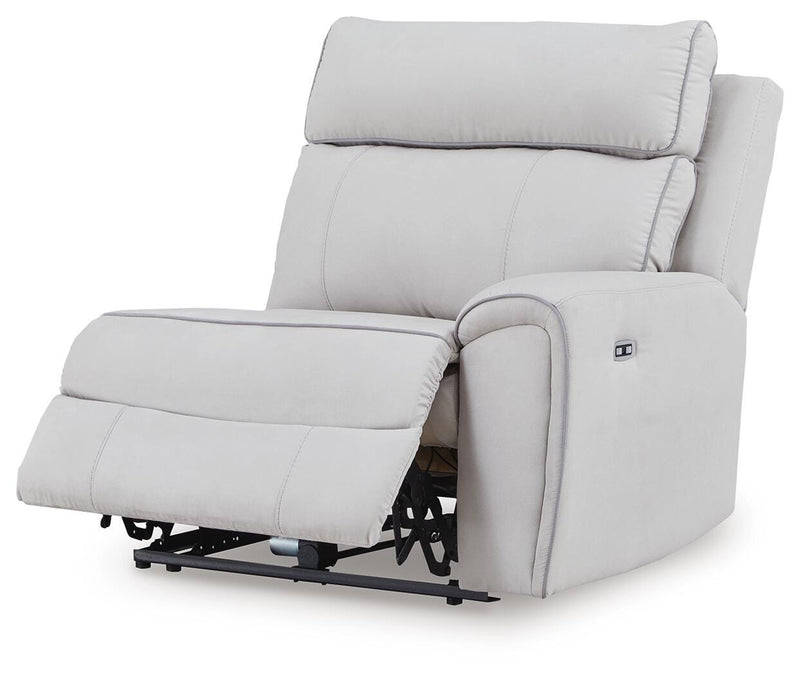 Social Pointe Pearl/Ash 5-Piece Reclining Sectional with Storage Consoles - PC98802S39