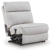 Social Pointe Pearl/Ash 7-Piece Reclining Sectional with Storage Consoles - PC98802S34
