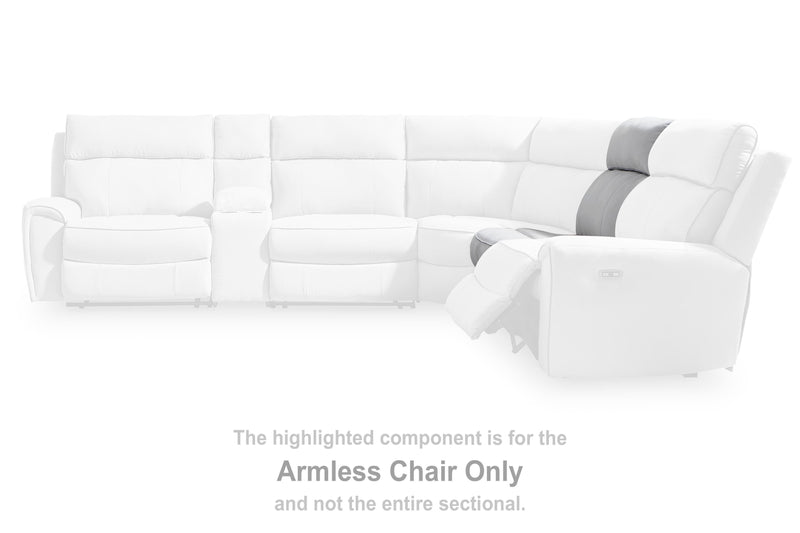 Social Pointe Pearl/Ash Armless Chair - PC9880246