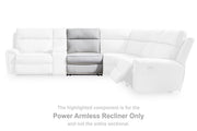 Social Pointe Pearl/Ash Power Armless Recliner - PC9880231