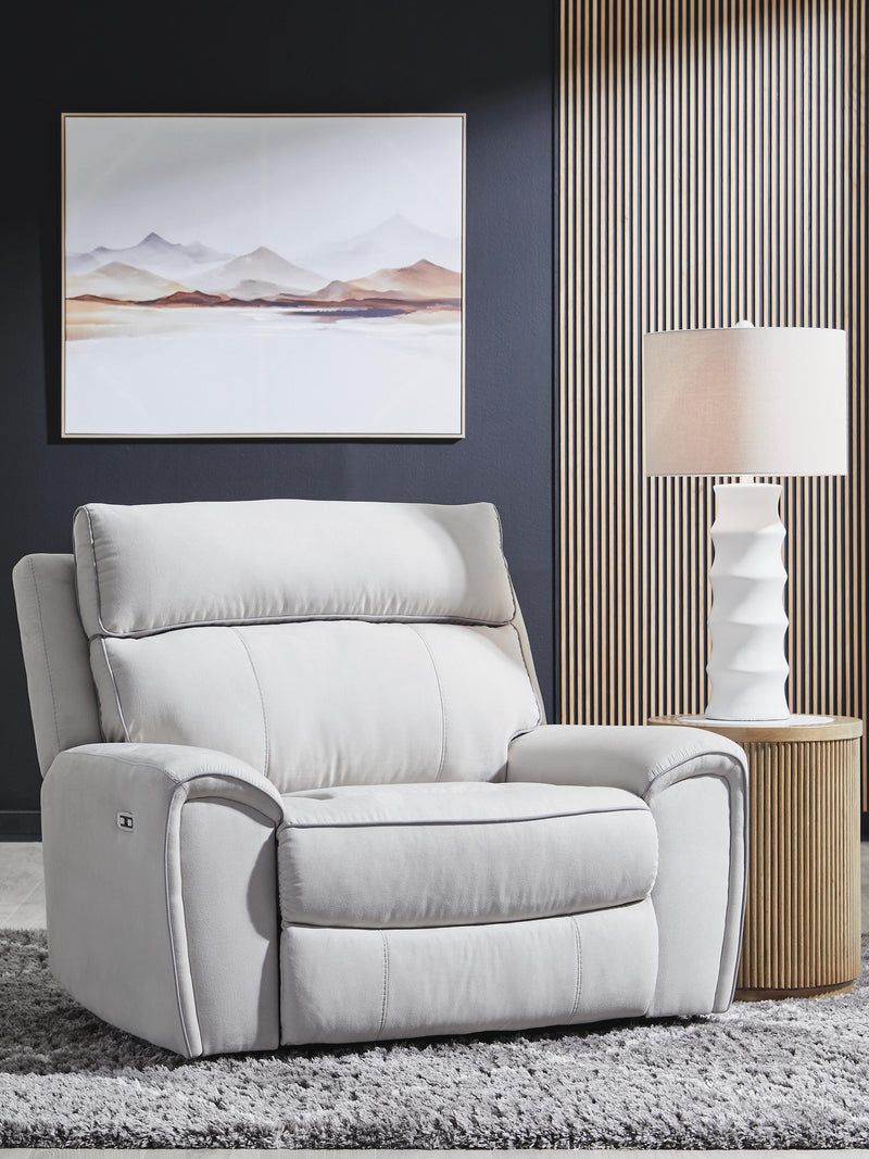 Social Pointe Pearl/Ash Power Recliner - PC9880282
