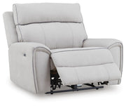 Social Pointe Pearl/Ash Power Recliner - PC9880282