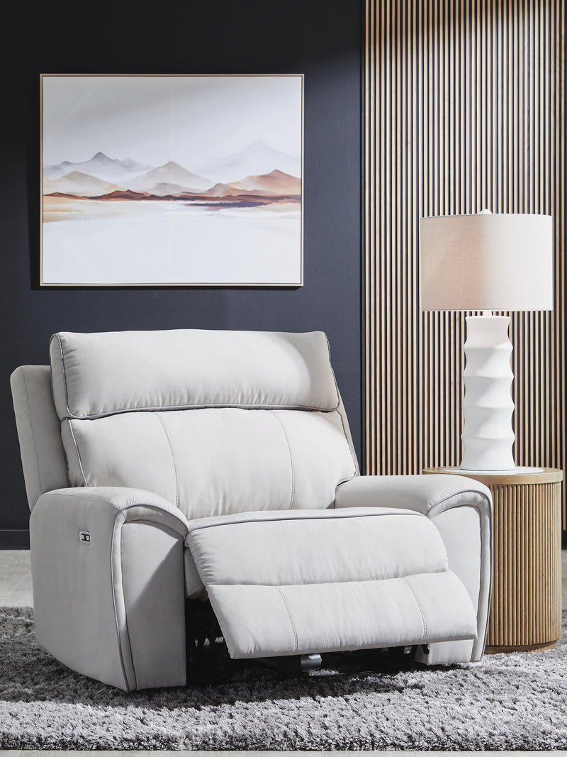 Social Pointe Pearl/Ash Power Recliner - PC9880282
