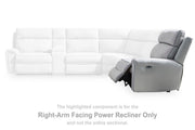 Social Pointe Pearl/Ash Right-Arm Facing Power Recliner - PC9880262