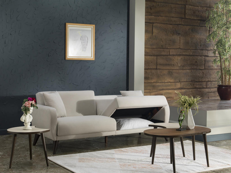 Sofa In A Box - Flexy (Zigana Beige) - Gate FurnitureSleeper Sofa