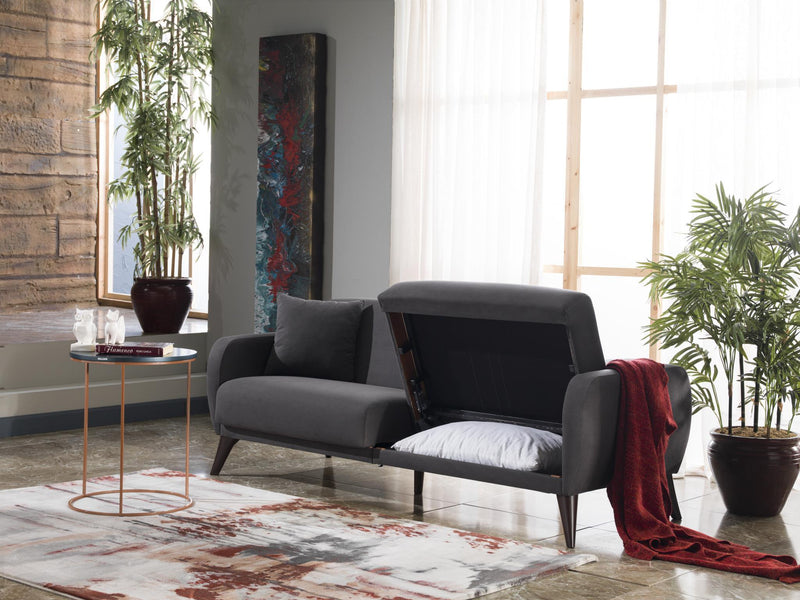 Sofa In A Box - Flexy (Zigana Charcoal) - Gate FurnitureSleeper Sofa