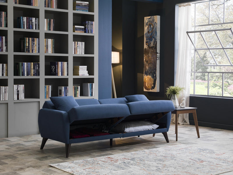 Sofa In A Box - Flexy (Zigana Indigo Blue) - Gate FurnitureSleeper Sofa