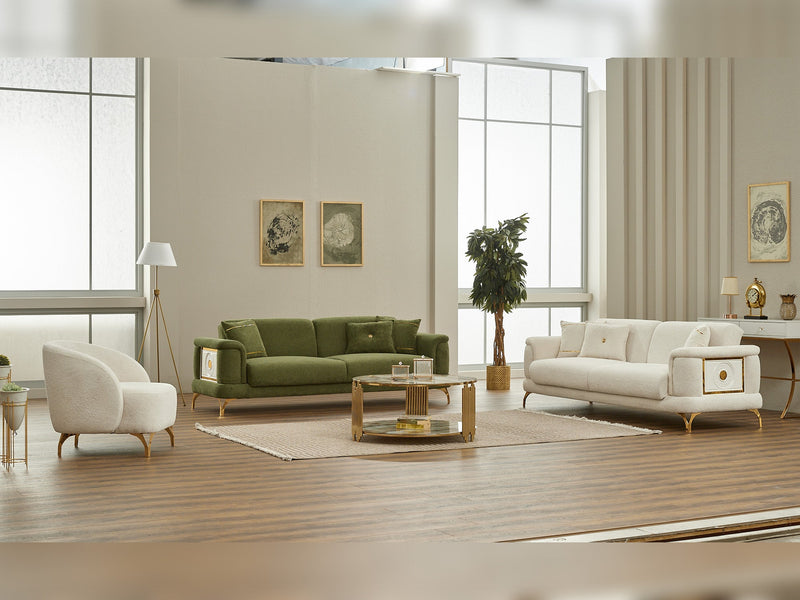 Sofy  3-pieces (Sofa & Loveseat & Chair) Livingroom in Anthracite - 200-SIM-SOF-ERATO16-321