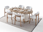 Sofya Diningroom (Consol With Mirror & Dining Table & 6 Dining Chair) - 200-ALT-SOF-DT-6-SET