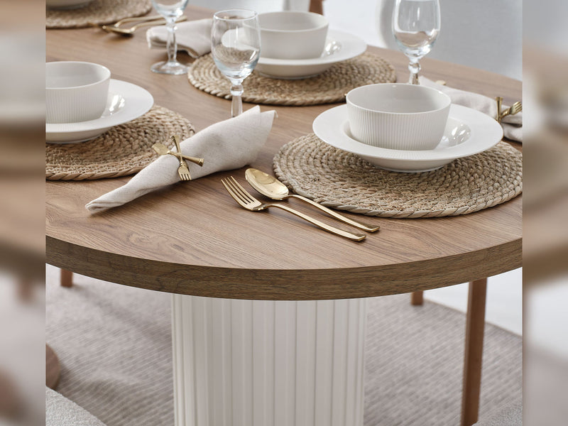 Sofya Diningroom (Consol With Mirror & Dining Table & 6 Dining Chair) - 200-ALT-SOF-DT-6-SET