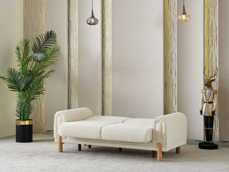 Soho 4-pieces (2 Sofa & 2 Chair) Livingroom Set Cream in Cream - 101-SOH-IST03-3311