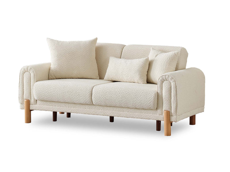 Soho 4-pieces (2 Sofa & 2 Chair) Livingroom Set Cream in Cream - 101-SOH-IST03-3311