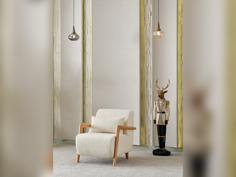 Soho 4-pieces (2 Sofa & 2 Chair) Livingroom Set Cream in Cream - 101-SOH-IST03-3311