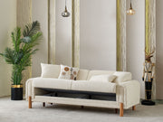 Soho 4-pieces (2 Sofa & 2 Chair) Livingroom Set Cream in Cream - 101-SOH-IST03-3311