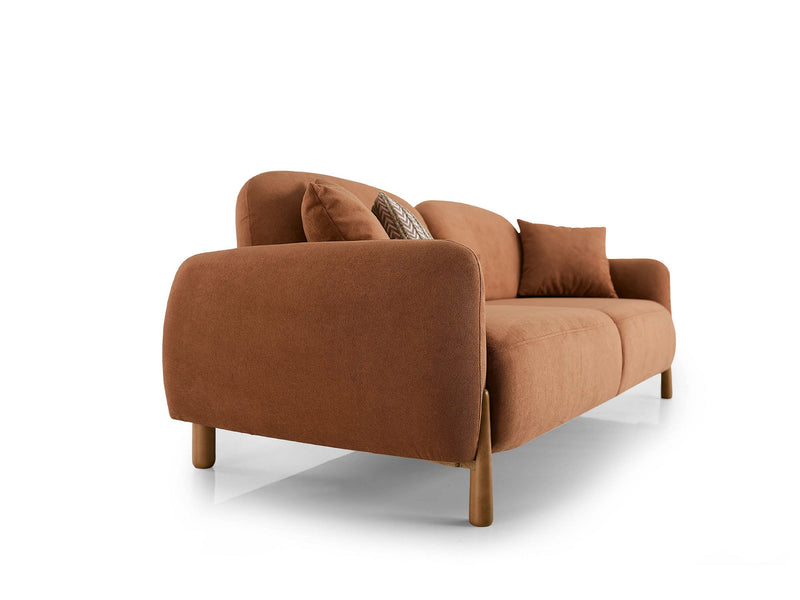 Soho Eli 4-pieces (2 Sofa & 2 Chair) Livingroom in Brick - Cream - 200-ELI-SOH-P9-07-P8-02-3311